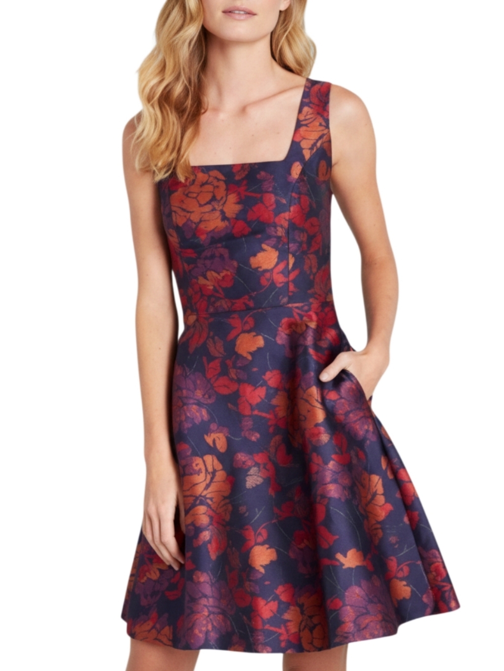 ModCloth RSVP Ready Dress Sz 18 Fit & Flare Brocade Wedding Cocktail Pockets NWT